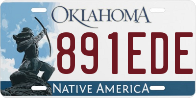 OK license plate 891EDE