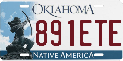 OK license plate 891ETE