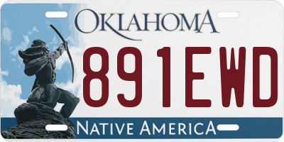 OK license plate 891EWD