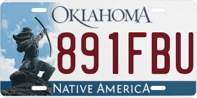 OK license plate 891FBU