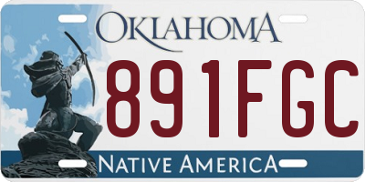 OK license plate 891FGC