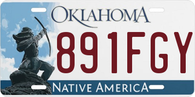 OK license plate 891FGY