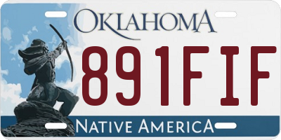 OK license plate 891FIF