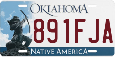 OK license plate 891FJA