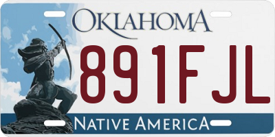 OK license plate 891FJL