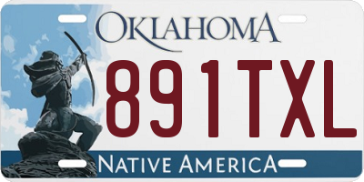 OK license plate 891TXL