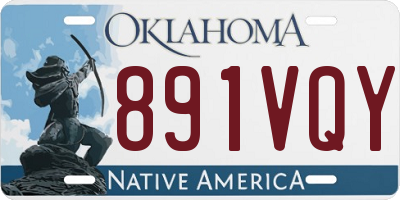 OK license plate 891VQY
