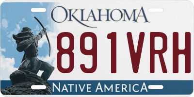 OK license plate 891VRH