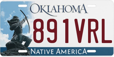 OK license plate 891VRL