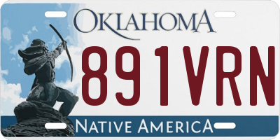 OK license plate 891VRN