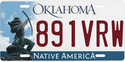 OK license plate 891VRW