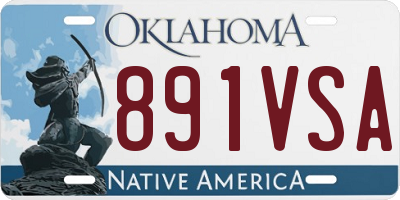 OK license plate 891VSA