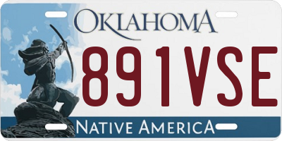 OK license plate 891VSE