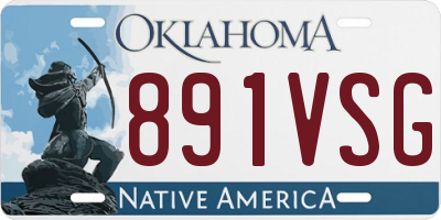 OK license plate 891VSG