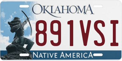 OK license plate 891VSI
