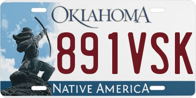 OK license plate 891VSK