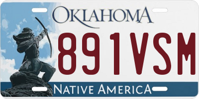 OK license plate 891VSM
