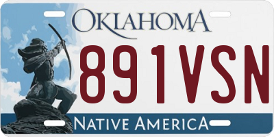 OK license plate 891VSN