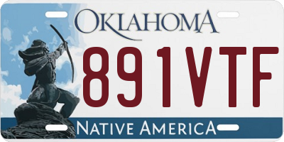 OK license plate 891VTF