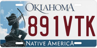 OK license plate 891VTK