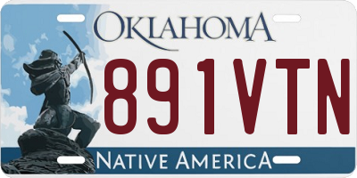 OK license plate 891VTN