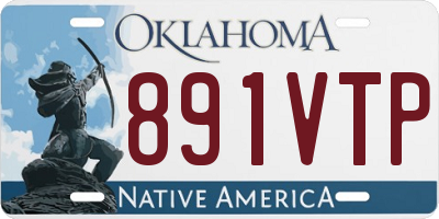 OK license plate 891VTP