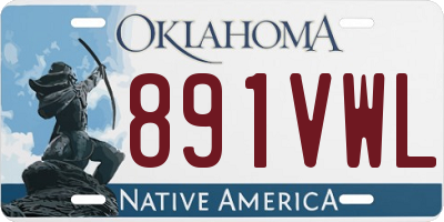 OK license plate 891VWL