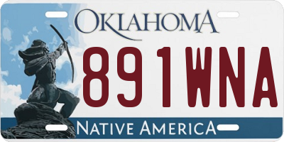 OK license plate 891WNA