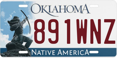 OK license plate 891WNZ
