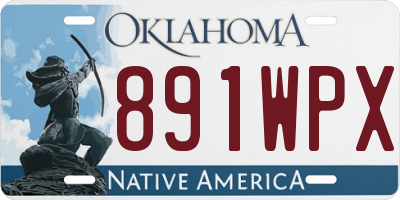 OK license plate 891WPX