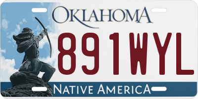 OK license plate 891WYL
