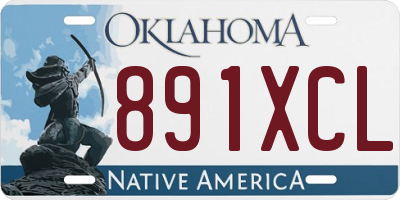 OK license plate 891XCL