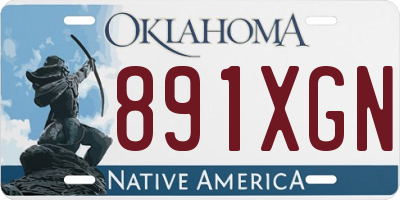 OK license plate 891XGN