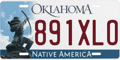 OK license plate 891XLO