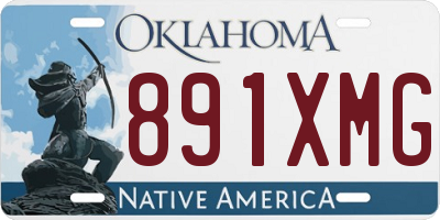 OK license plate 891XMG