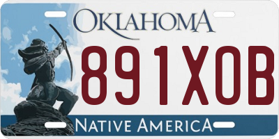 OK license plate 891XOB