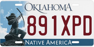 OK license plate 891XPD