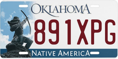 OK license plate 891XPG