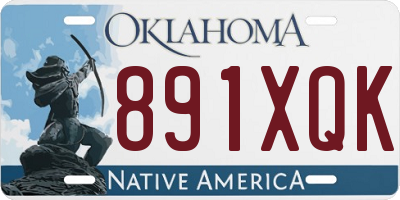 OK license plate 891XQK