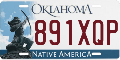 OK license plate 891XQP