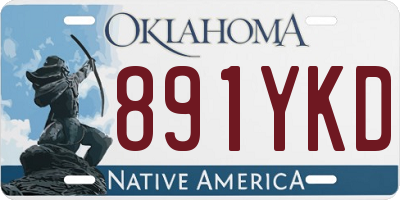 OK license plate 891YKD