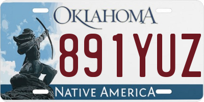 OK license plate 891YUZ