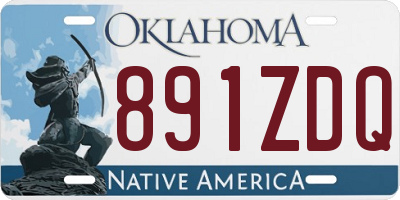 OK license plate 891ZDQ