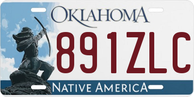 OK license plate 891ZLC