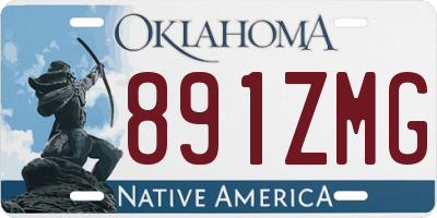 OK license plate 891ZMG