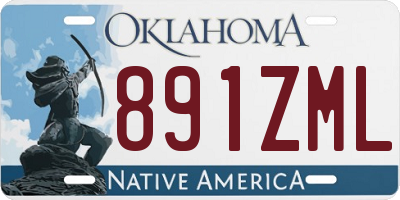 OK license plate 891ZML