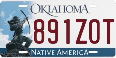 OK license plate 891ZOT