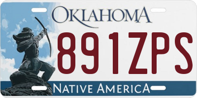 OK license plate 891ZPS