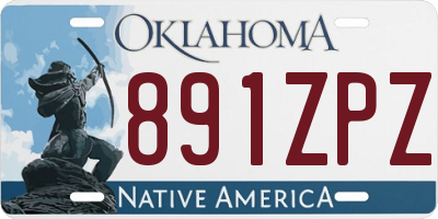 OK license plate 891ZPZ