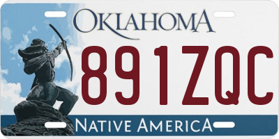 OK license plate 891ZQC